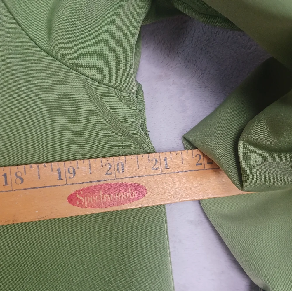 Liz Claiborne Green Utility Jacket with Tan Trim - Picture 9 of 13